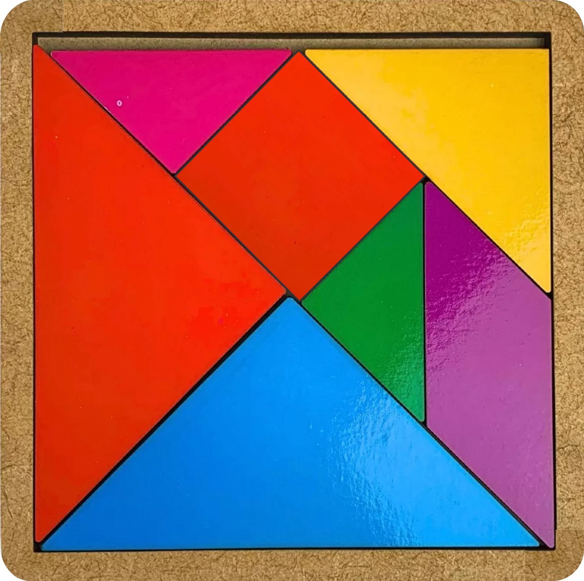 Tangram Colorido Brinquedo Educativo Em Madeira - Imagem 2