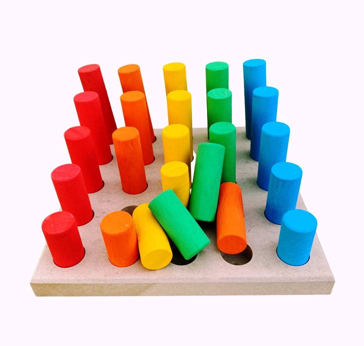 Kit 3 Brinquedo Pedagógico Torre De Hanói Pinos Formas !! - Imagem 4