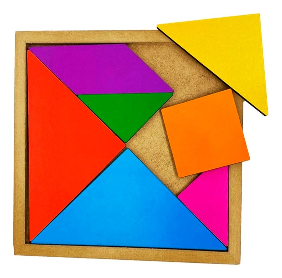 Tangram Colorido Brinquedo Educativo Em Madeira - Imagem 6